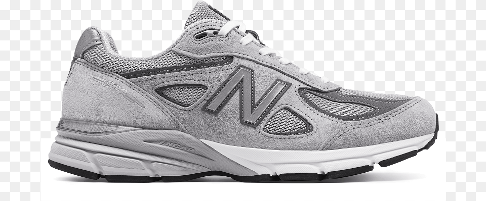 Transparent New Balance New Balance 990v4 Grey, Clothing, Footwear, Shoe, Sneaker Png