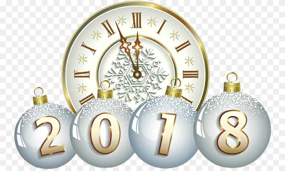 New Years Eve Clipart New Year 2018 Fashion, Analog Clock, Clock Free Transparent Png