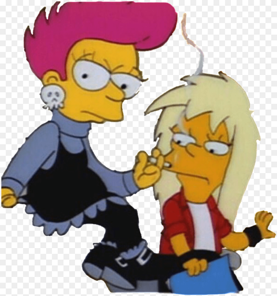 Transparent Niche Clipart Simpson With Pink Hair, Book, Comics, Publication, Baby Free Png