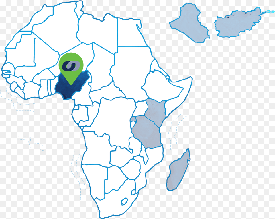 Nigeria Map Guinea On Africa Map, Chart, Plot, Atlas, Diagram Free Transparent Png
