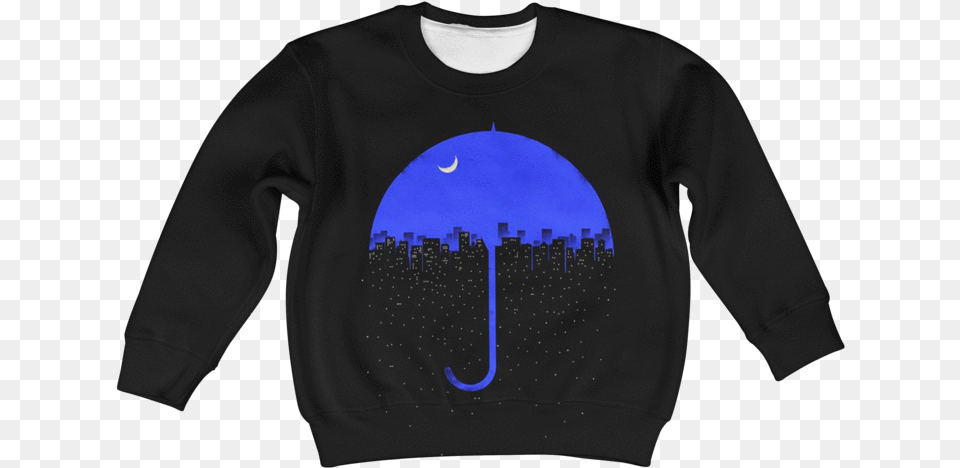 Transparent Night City Moon, T-shirt, Clothing, Knitwear, Long Sleeve Png