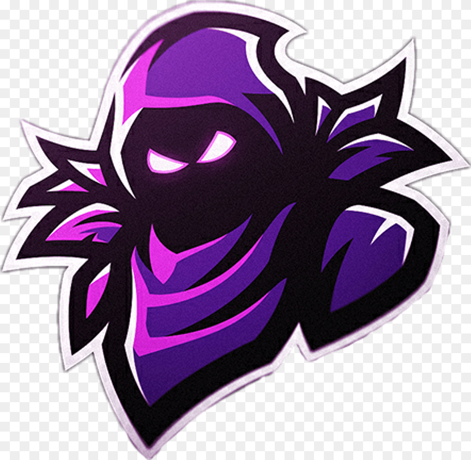 Transparent Ninja Clipart Fortnite Raven Mascot Logo, Purple, Art, Person Png Image