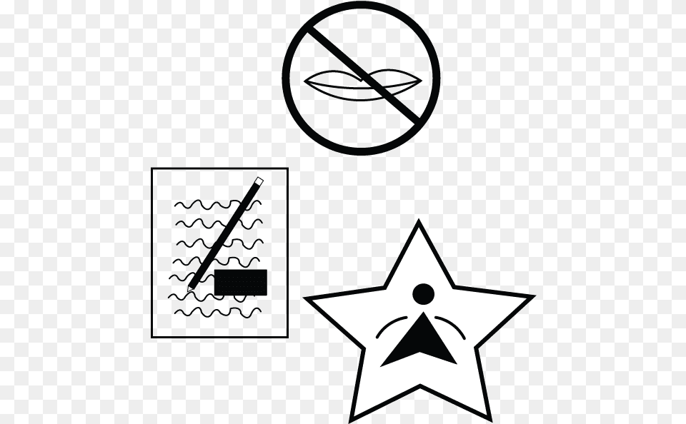 Transparent No Talking Clipart Star Shape, Star Symbol, Symbol Png Image