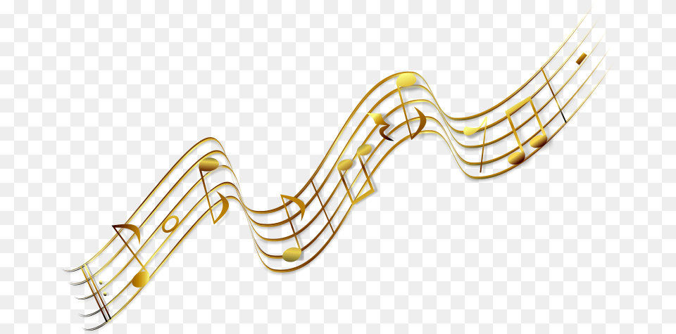 Notas Musicales Vector Golden Music Notes Cutlery, Fork, Amusement Park, Fun Free Transparent Png