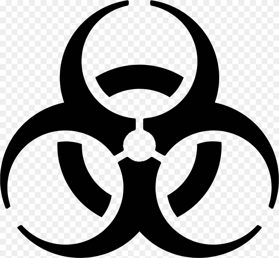 Transparent Nuclear Clipart Biohazard Symbol, Gray Png
