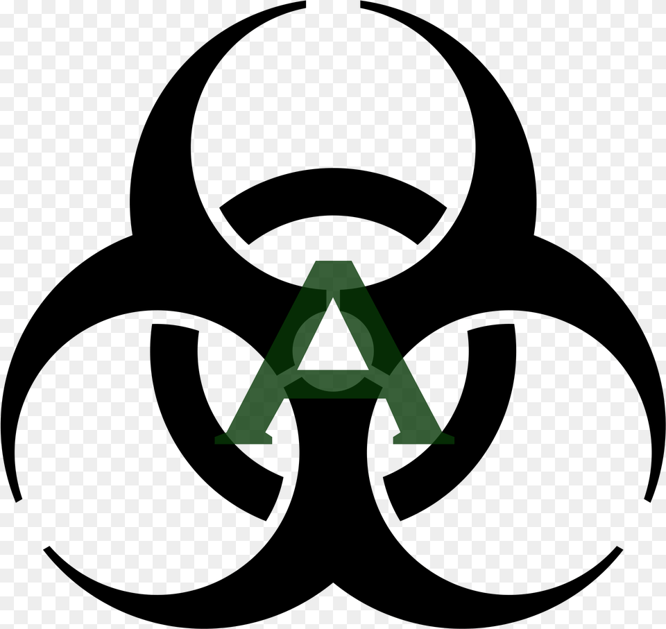 Transparent Nuke Clipart Biohazard Symbol, Triangle, Green Free Png Download