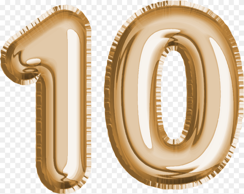 Number 10 Wood, Symbol, Text, Gold Free Transparent Png