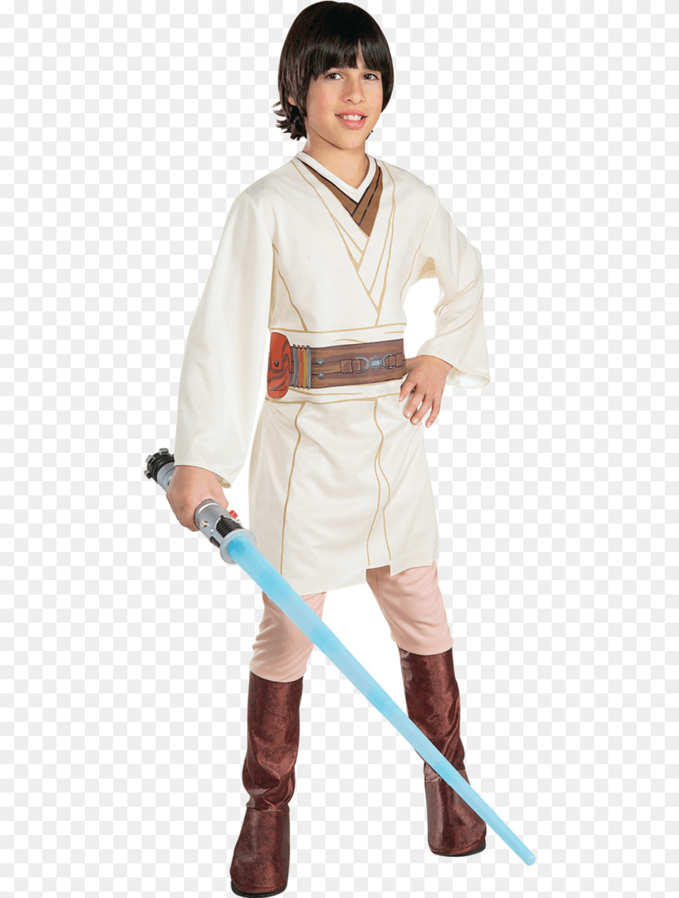 Transparent Obi Wan Jedi Stars Costume For Kids, Weapon, Clothing, Dress, Sword Png Image