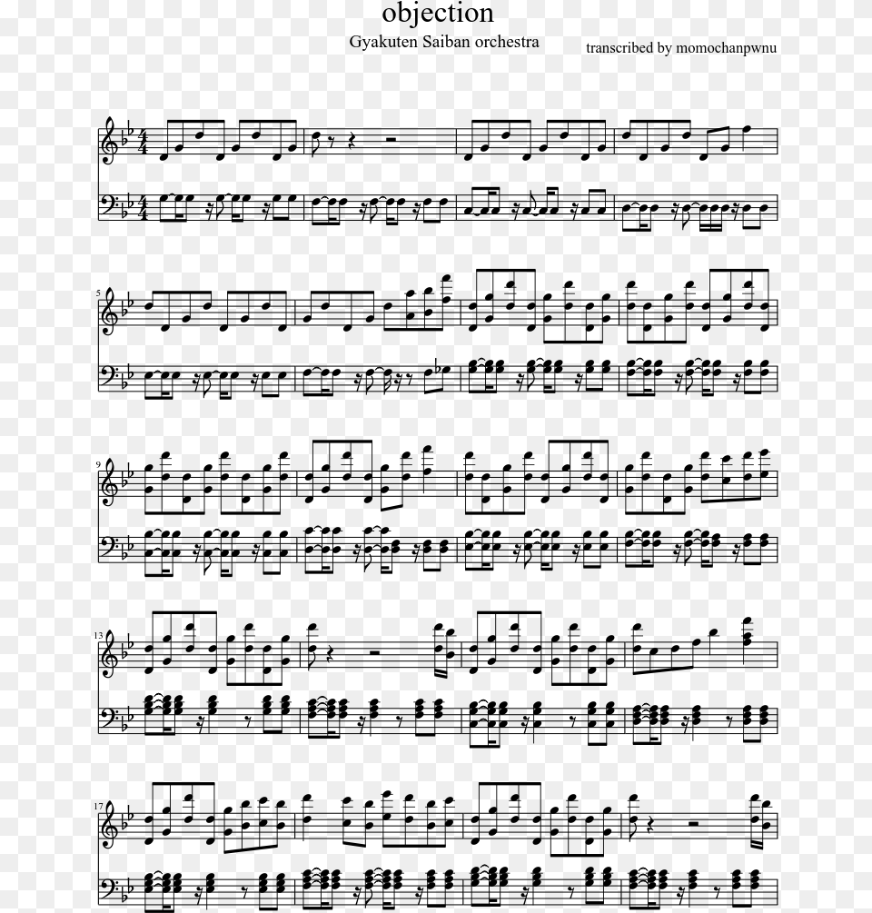 Transparent Objection American Patrol Flute Sheet Music, Gray Free Png Download
