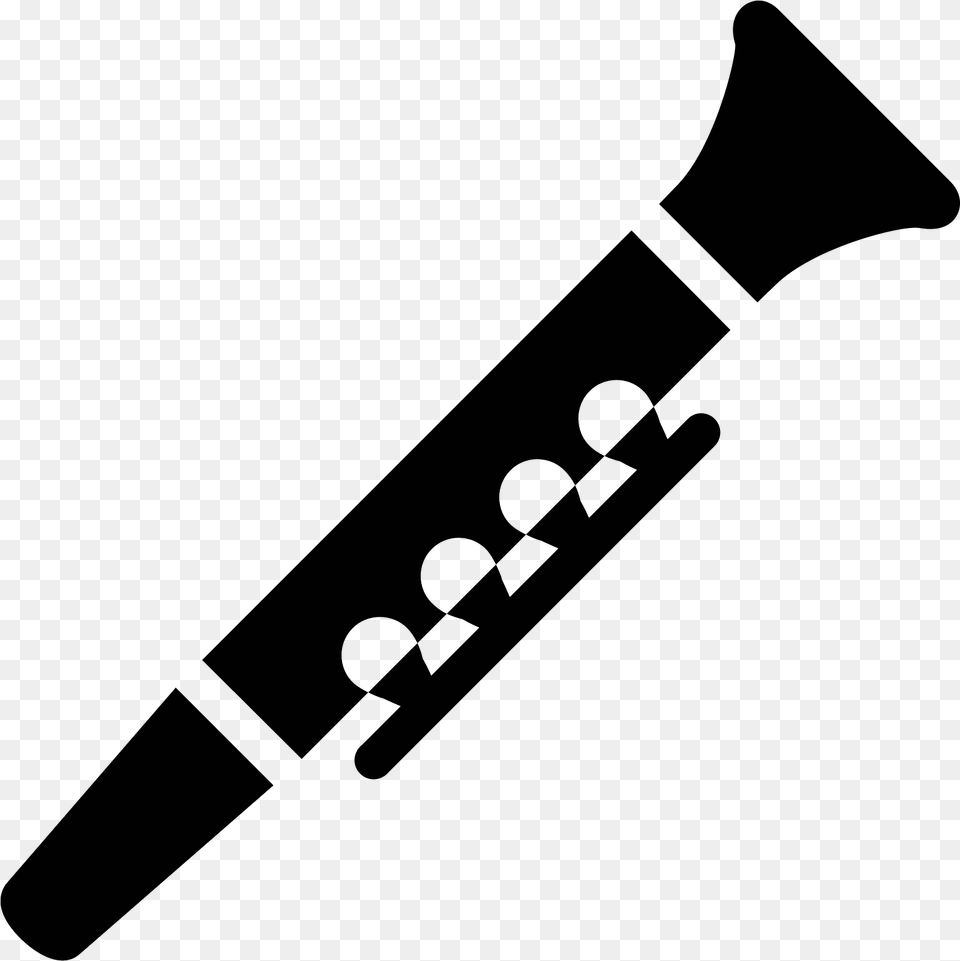 Transparent Oboe Clipart Black And White Flute Icon, Gray Png Image
