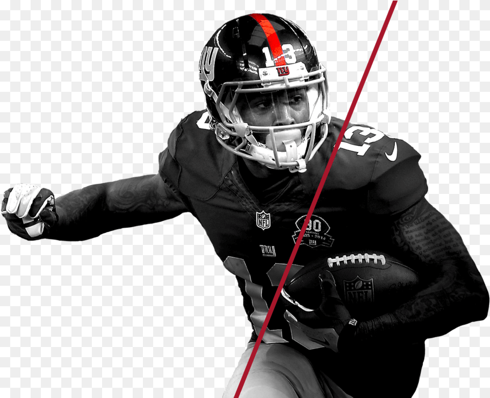 Odell Beckham Jr, Helmet, American Football, Playing American Football, Person Free Transparent Png