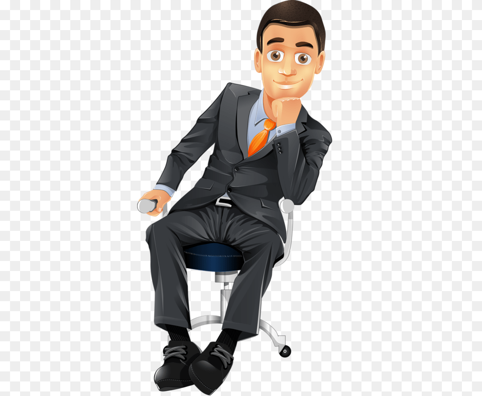 Office Man Clipart Businessman Vector, Accessories, Suit, Sitting, Person Free Transparent Png
