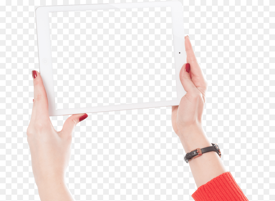 Office Woman Hands Holding Ipad, Tablet Computer, Computer, Electronics, Accessories Free Transparent Png