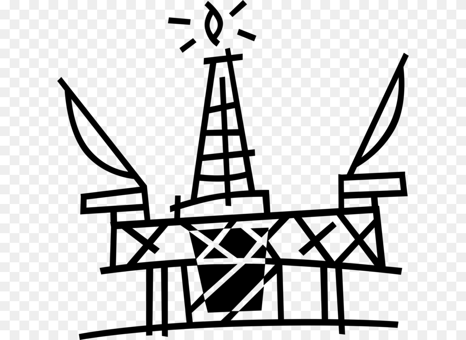 Oil Derrick, Gray Free Transparent Png