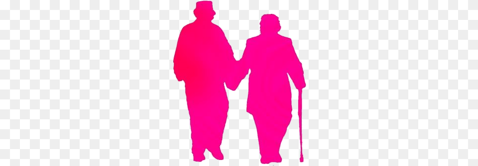 Transparent Old Couple Walking Image Silhouette, Body Part, Hand, Person, Holding Hands Png