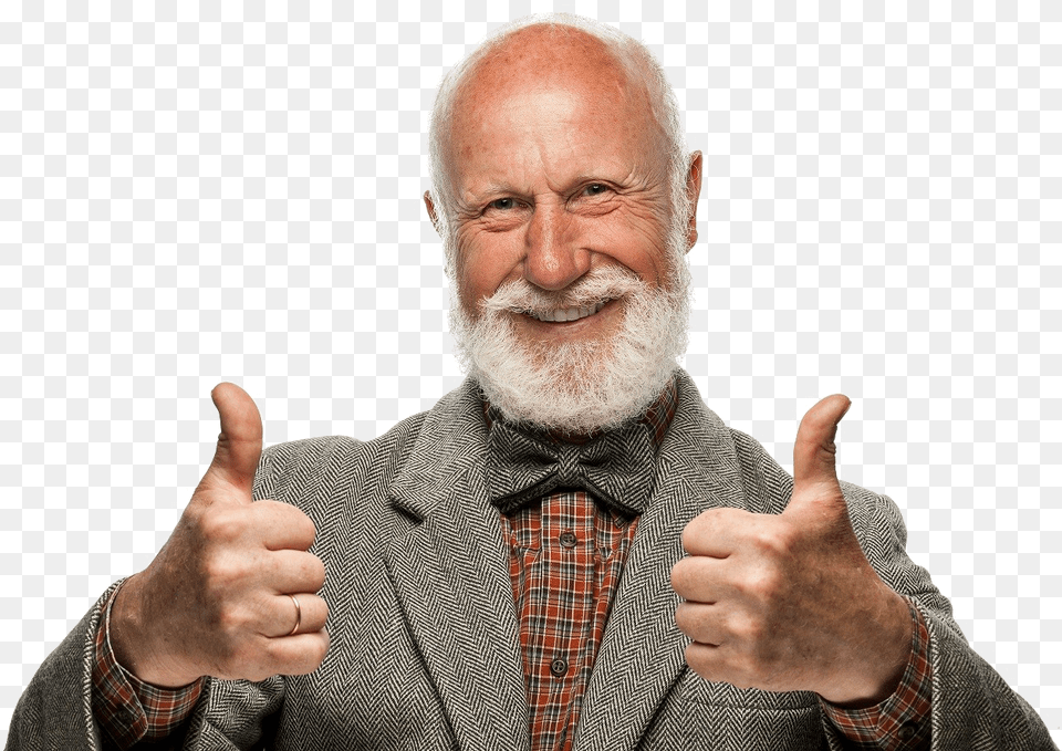 Transparent Old Man, Thumbs Up, Body Part, Person, Finger Png Image
