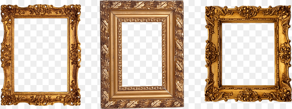 Transparent Old Photo Frame Frame, Bronze, Mirror Png