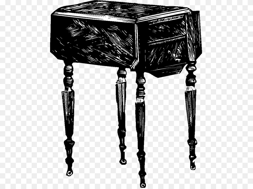 Transparent Old Table End Table, Furniture, Drawer, Desk, Art Free Png Download