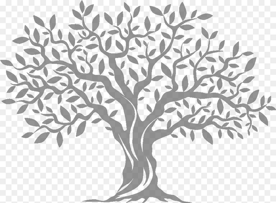Transparent Olive Tree Silhouette Silhouette Olive Tree, Art, Drawing, Stencil Free Png Download