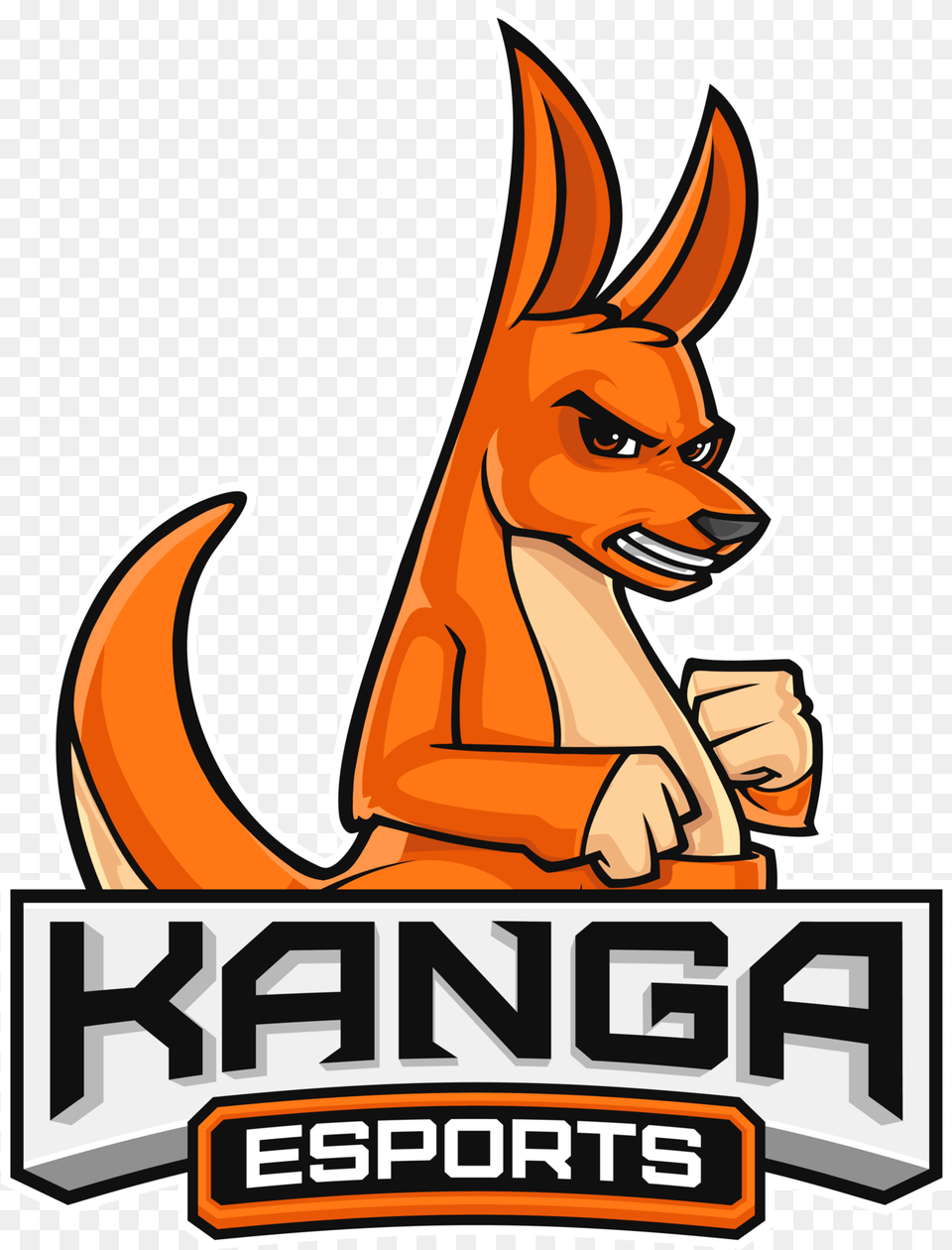 Orange Square Kanga Esports Logo, Face, Head, Person, Advertisement Free Transparent Png