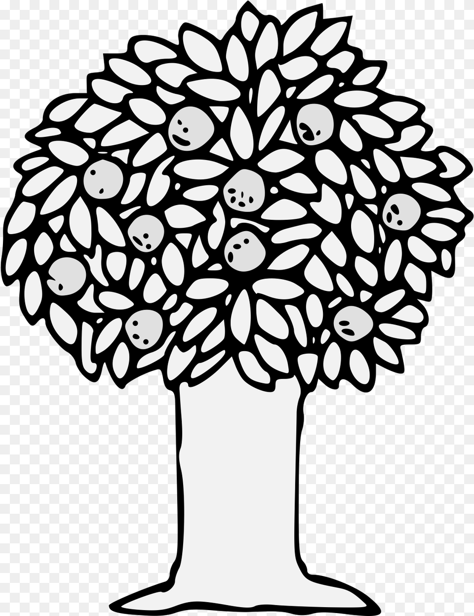 Orange Tree Illustration, Art, Stencil, Floral Design, Graphics Free Transparent Png