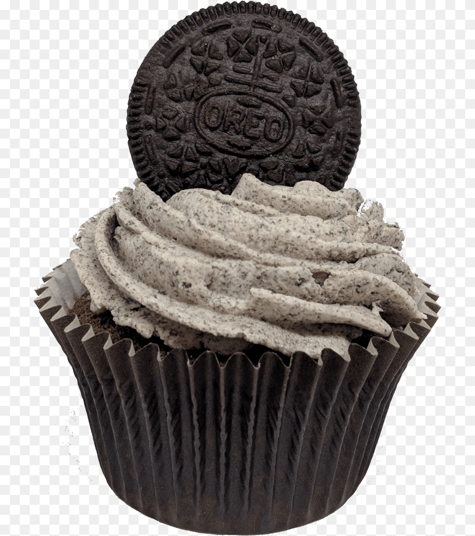 Transparent Oreo Cupcake Oreo, Cake, Cream, Dessert, Food Free Png