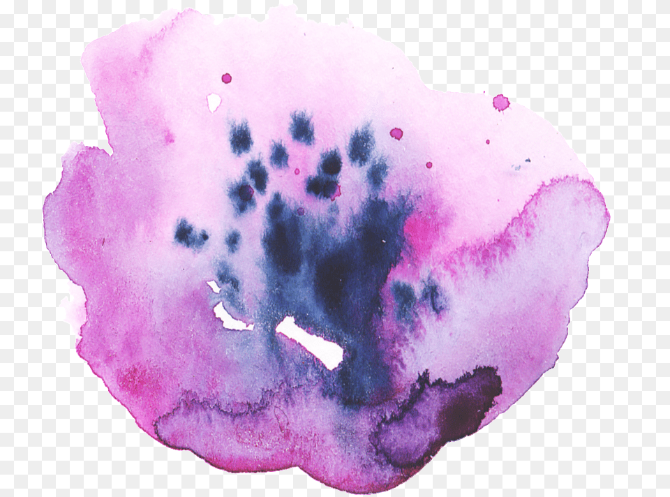 Transparent Ornamental Material Of Purple Flower Watercolor Painting, Accessories, Mineral, Jewelry, Gemstone Free Png Download
