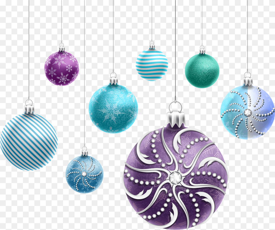 Transparent Ornaments Clipart Clip Art Christmas Purple And Blue Free Png Download