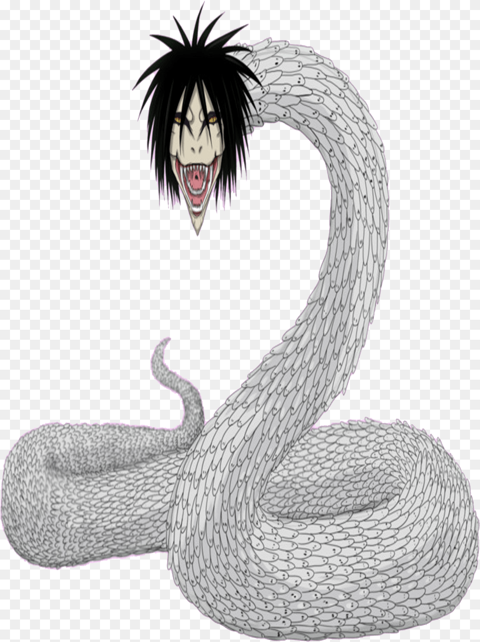 Transparent Orochimaru Orochimaru Giant White Snake, Face, Person, Head, Reptile Free Png