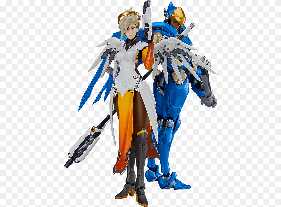 Transparent Overwatch Reaper Pharah And Mercy Figures, Costume, Publication, Book, Clothing Free Png Download