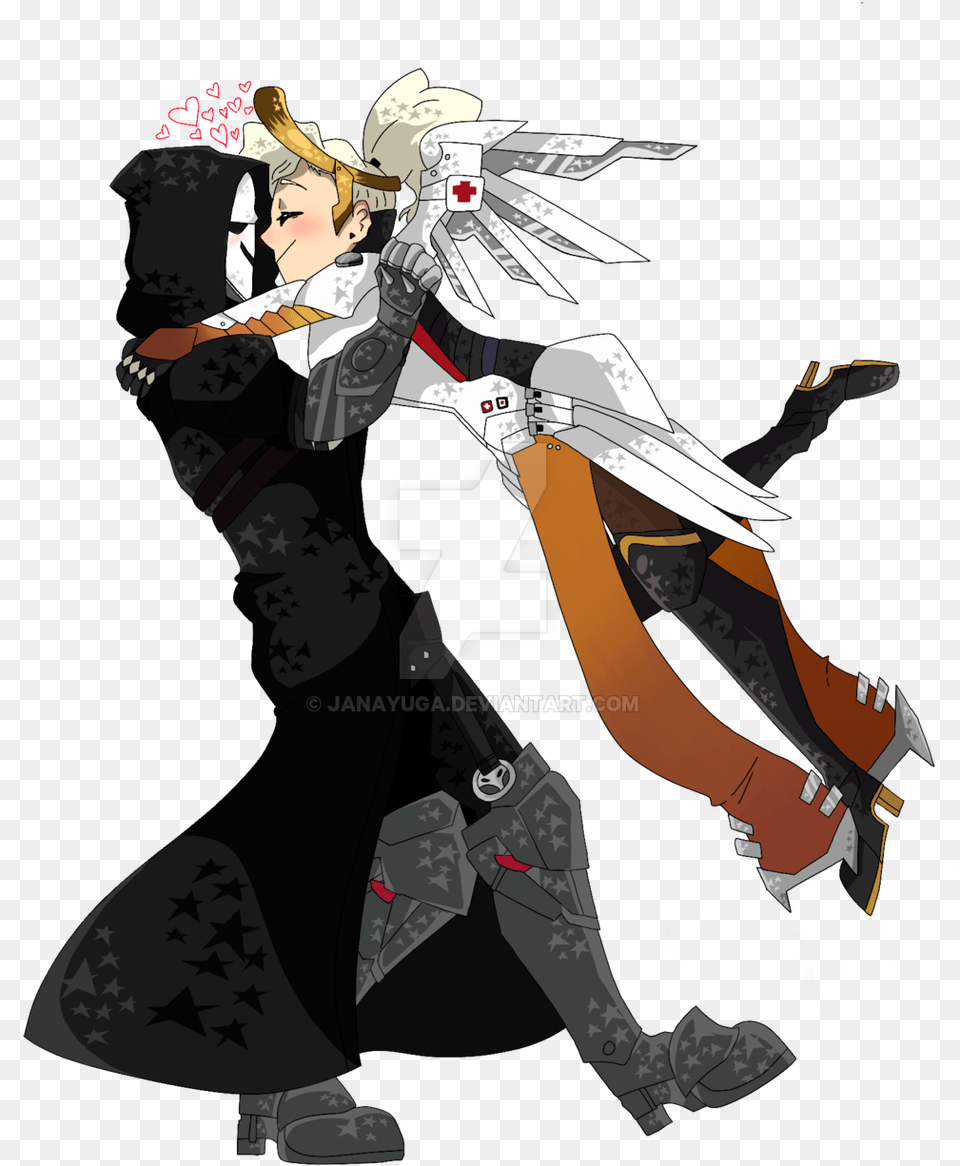 Transparent Overwatch Reaper Reaper X Mercy Overwatch, Book, Comics, Publication, Adult Png