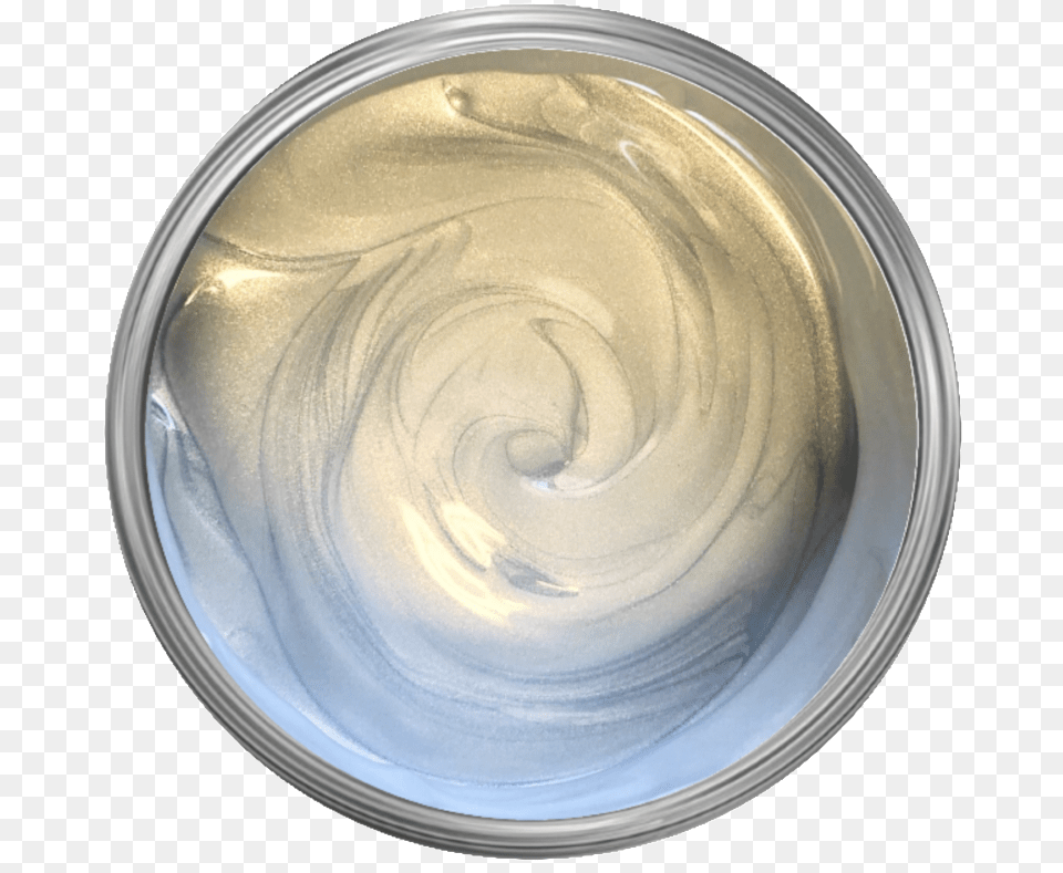 Transparent Paint Circle Paint Metallic, Plate, Cream, Dessert, Food Free Png Download