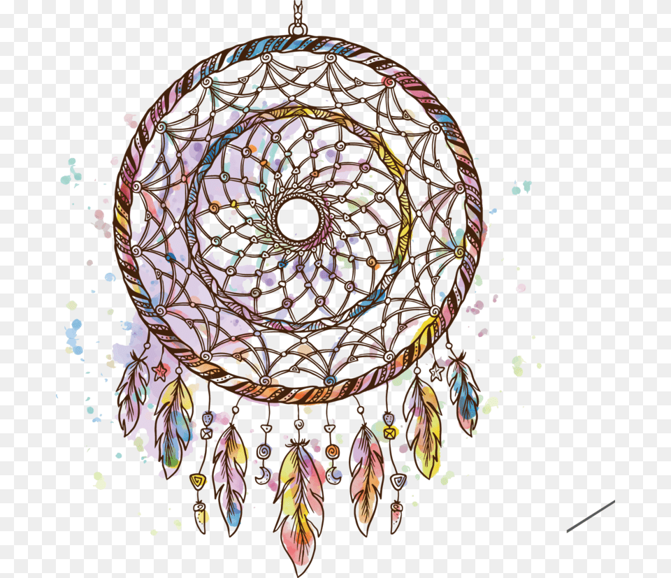 Transparent Painting Dream Catcher Watercolor Circle, Art, Chandelier, Lamp, Graphics Png