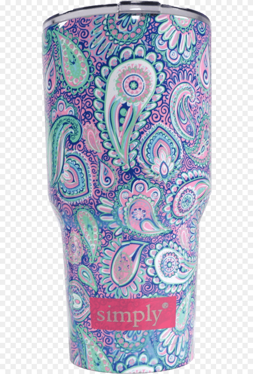 Transparent Paisley Pattern Simply Southern Tumbler, Alcohol, Beer, Beverage Png