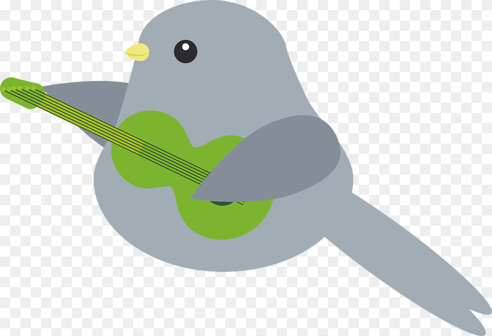 Transparent Pajaro Bird Playing Guitar Cartoon, Animal, Finch, Beak, Jay Png