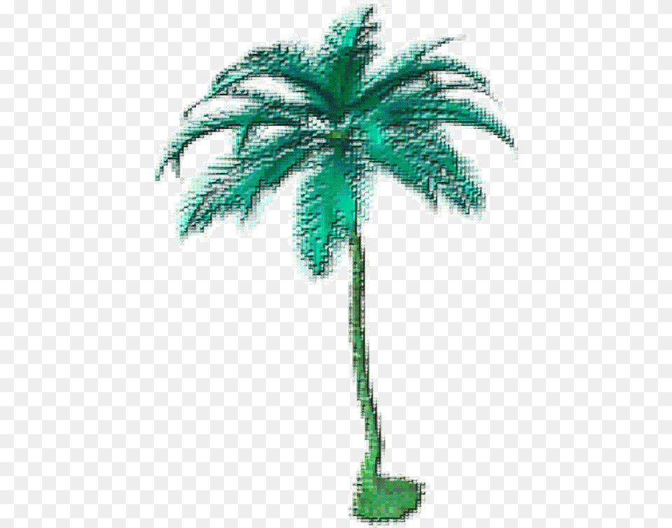 Transparent Palm Tree Tropical Sticker Green Pixel Palm Oil Animated Gif, Palm Tree, Plant, Animal, Dinosaur Png Image