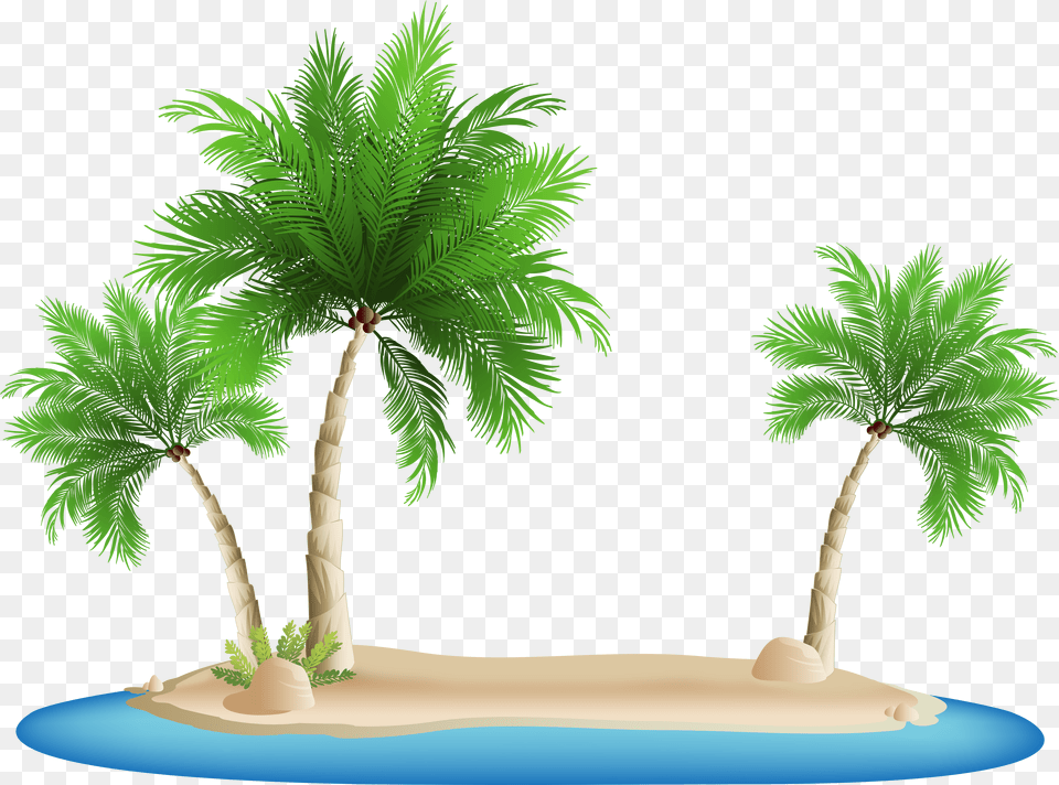 Transparent Palm Trees Clip Art Palm Tree Beach Free Png Download