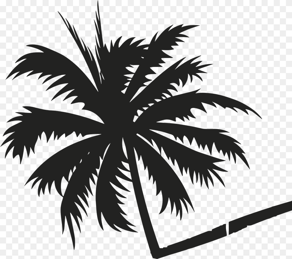 Palmeira Coconut Tree Vector Background, Plant, Palm Tree, Leaf, Stencil Free Transparent Png