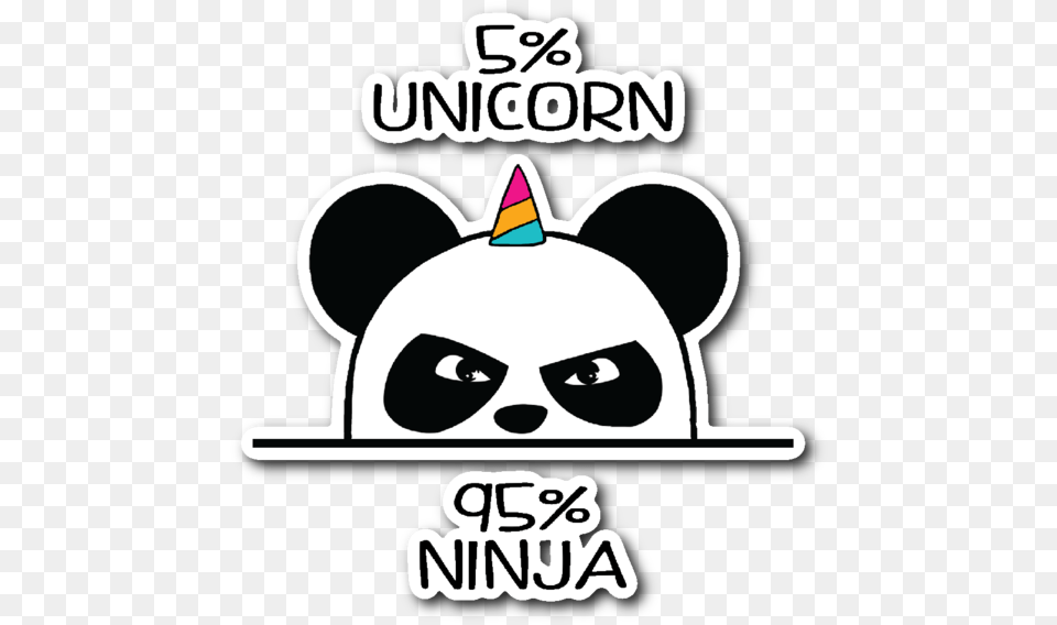 Transparent Panda Tumblr Panda Ninja Unicorn, Logo, Clothing, Hat, Sticker Png Image