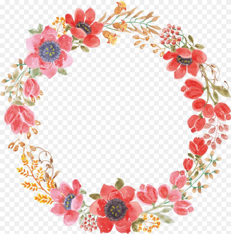 Transparent Paper Flower Pink Flower Garland Transparent Background Png Image