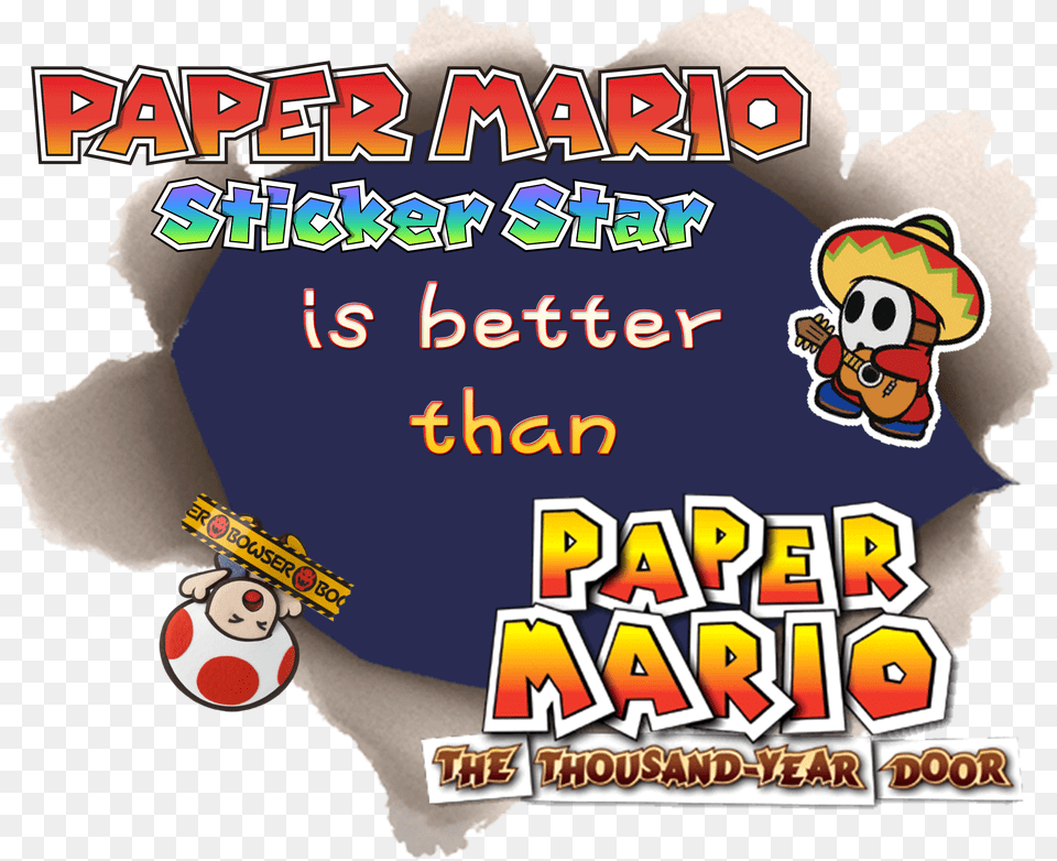 Transparent Paper Mario Paper Mario The Thousand Year Door, Baby, Person, Game, Super Mario Free Png Download