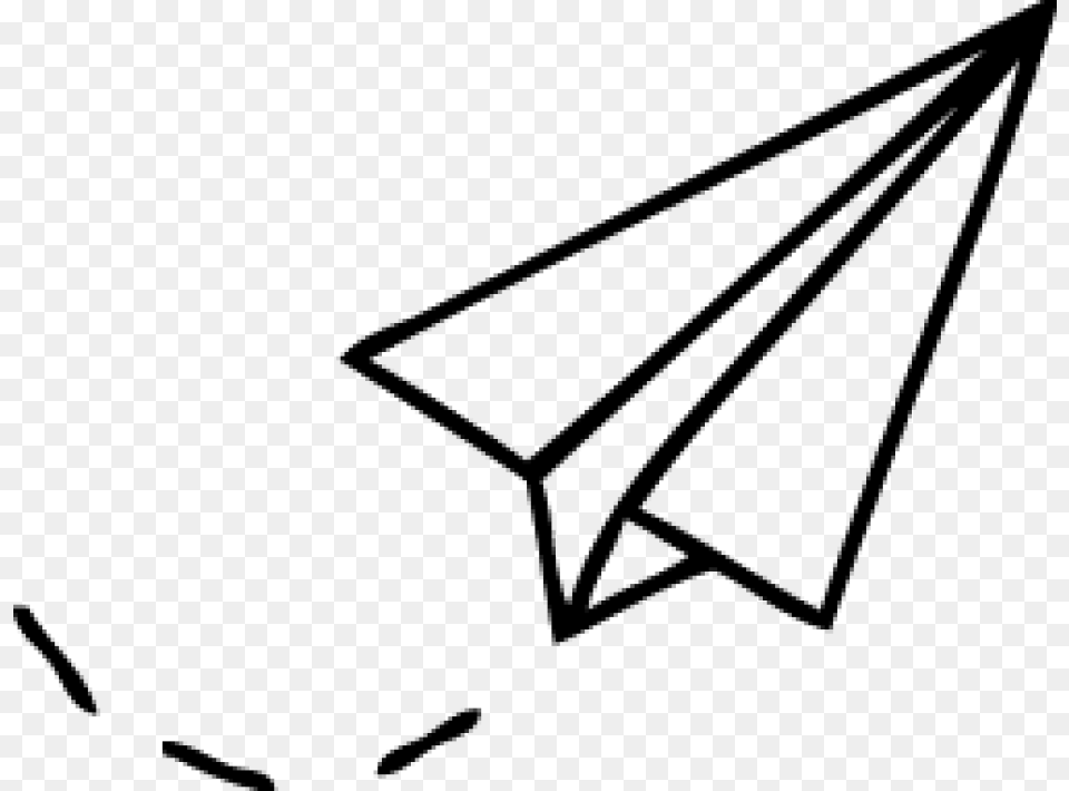 Transparent Paper Plane Easy To Draw Paper Airplane, Gray Png Image