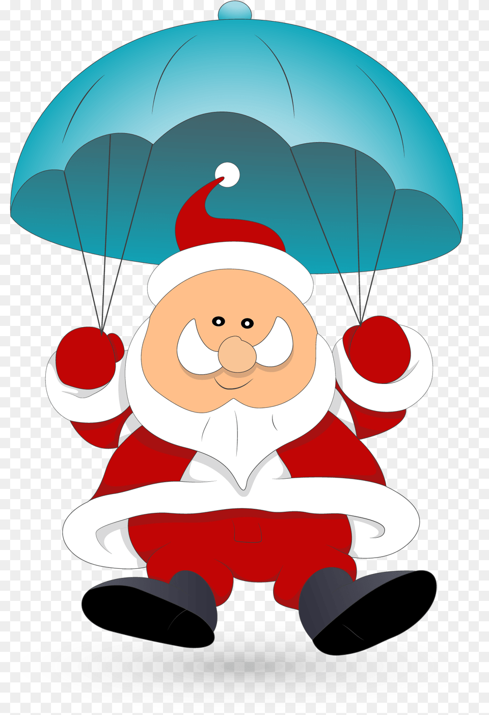 Transparent Parachute Clipart Santa Claus Body Clipart Png