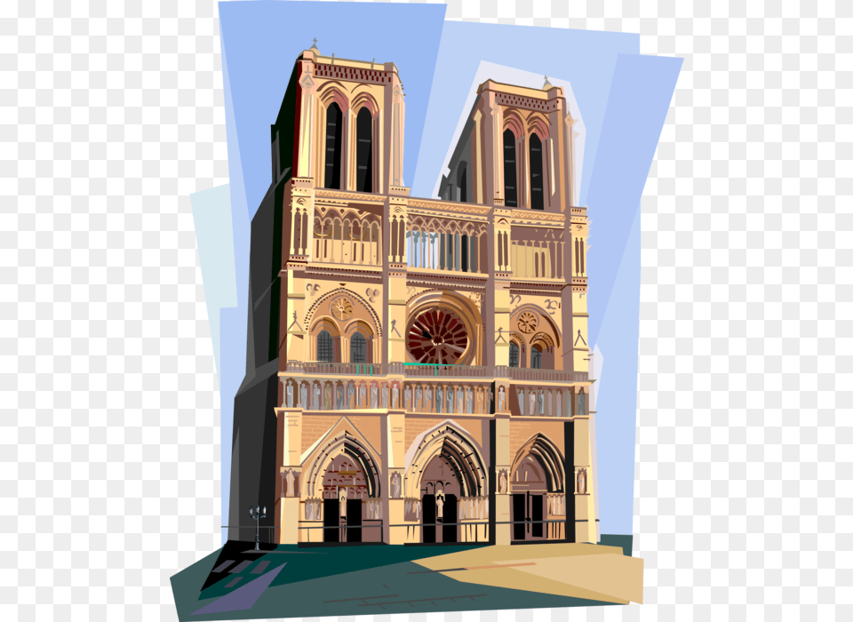 Transparent Paris Clipart Notre Dame De Paris Vector, Arch, Architecture, Building, Cathedral Free Png Download