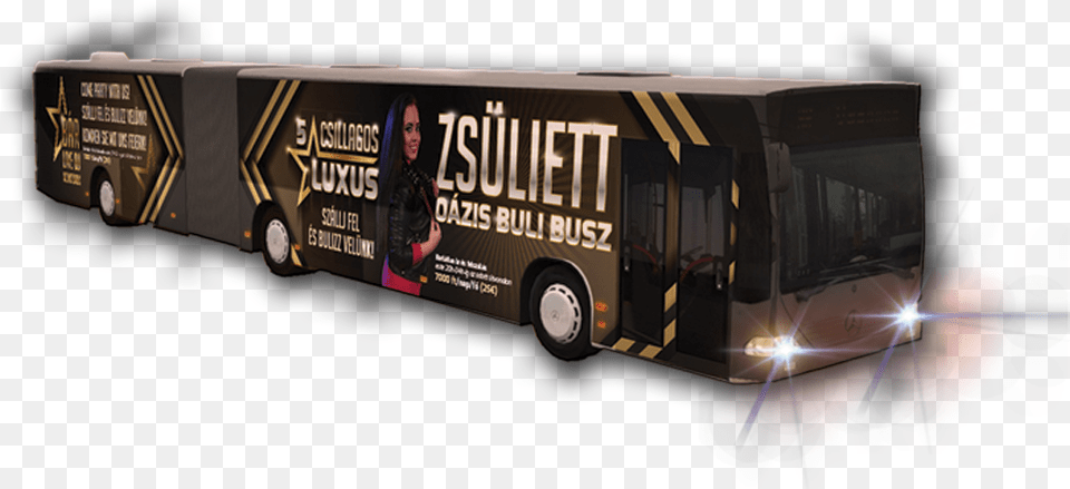 Party Bus Zsliett Partybusz, Transportation, Vehicle, Tour Bus, Person Free Transparent Png