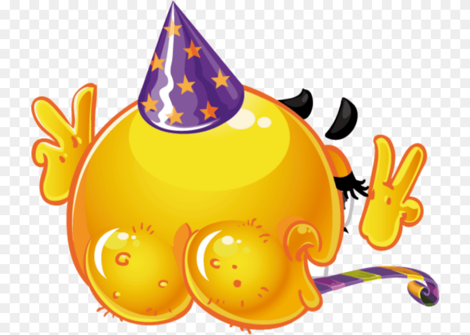 Transparent Party Hat Emoji Spanking Emoji, Clothing, Party Hat Free Png