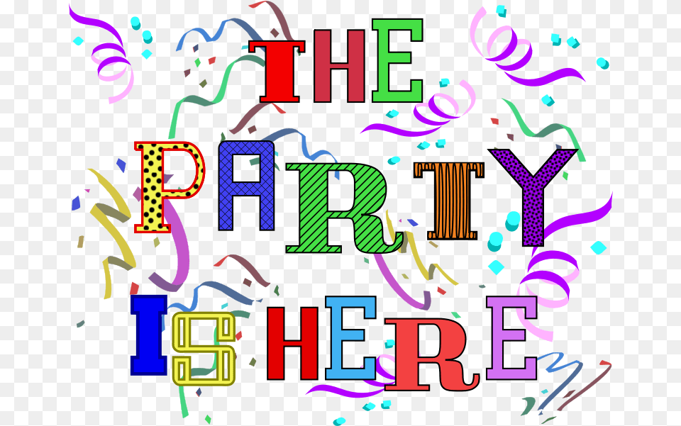 Party Word Party Is Here Clipart, Paper, Art, Light, Graphics Free Transparent Png