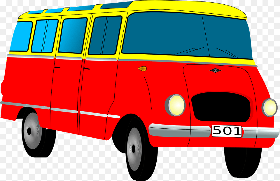 Transparent Passenger Auto Van Clipart, Bus, Minibus, Transportation, Vehicle Free Png