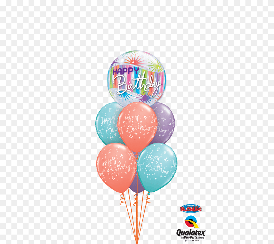 Transparent Pastel Balloons Happy Birthday Balloons For Her, Balloon Free Png Download