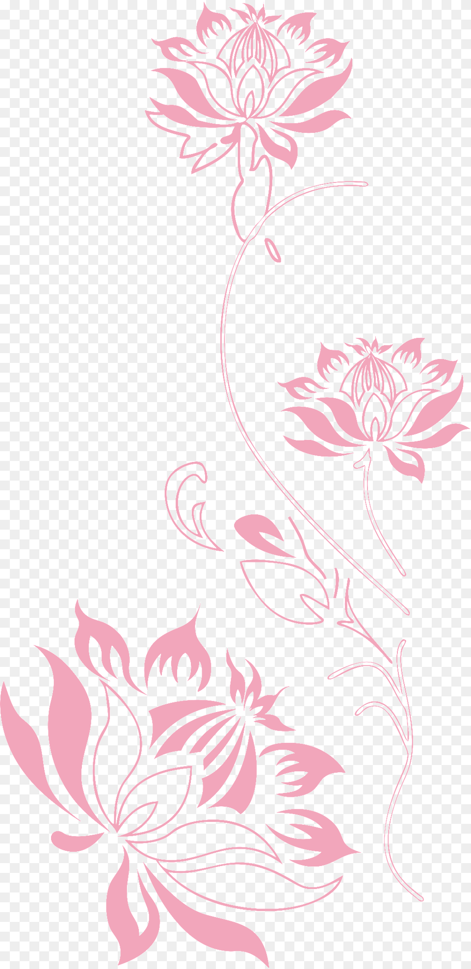 Transparent Patterned Silhouette Lotus Flower, Art, Floral Design, Graphics, Pattern Png